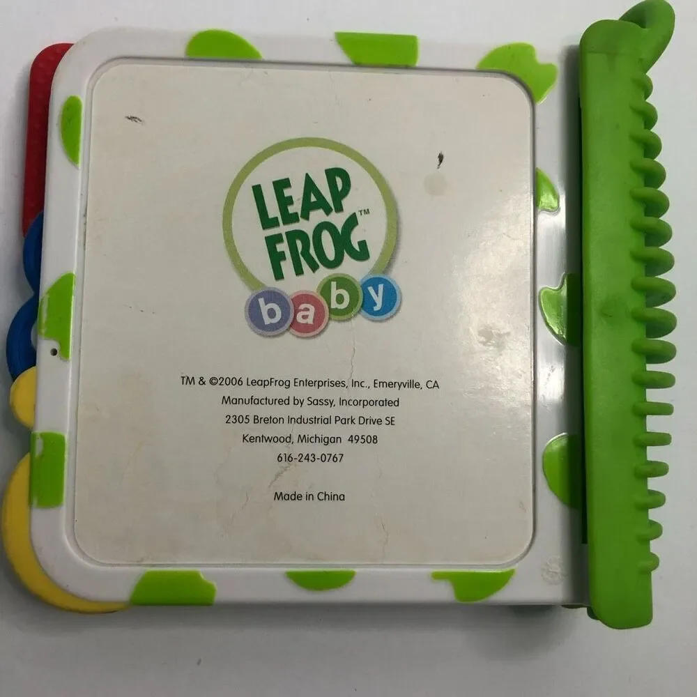 leap frog baby 2006 count‎ book textured numbers thick rubber binding crab as is